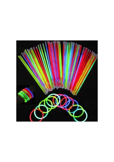 Glow Stick Fosforlu Neon Çubuk Bileklik Parti Konser Bilekliği 1 Adet Diğer