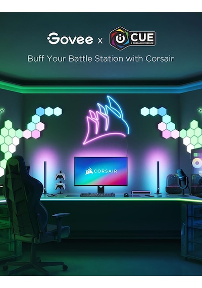 Led Altıgen Panel Oyun Lambası 10'lu, Wi-fi Kontrollü Oyun Ve Oda Dekorasyonu Çok Renkli
