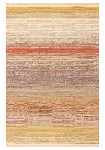 Kutnu Kılım Modern Ombre Renk Geçişli Yıkanabilir Çift Taraflı Kilim Çok Renkli - Turuncu Kutnu Kılım Modern Ombre Renk Geçişli Yıkanabilir Çift Taraflı Kilim Çok Renkli - Turuncu