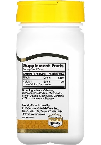 21st Century Niacin 100mg 110 Tablet