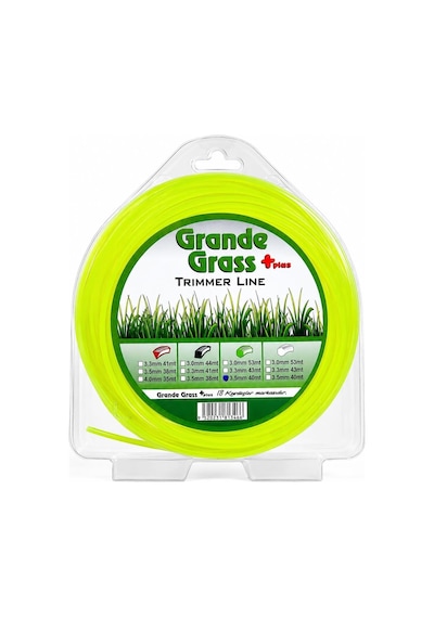 Grande Grass Tırpan Misinası Altıköşe 3.5 Mm X 40 Mt Çok Renkli