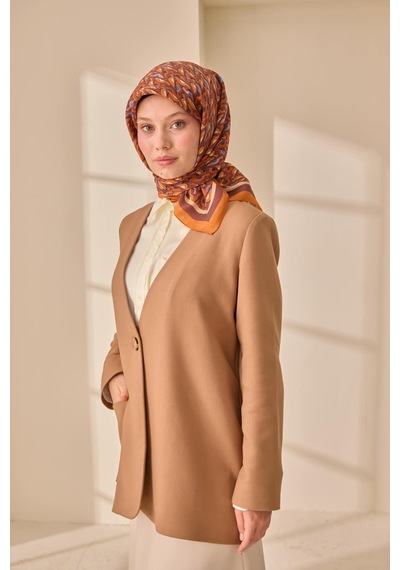 Silk Home Aura Eşarp 140006-12 Taba, Kahve, Bej, Mavi