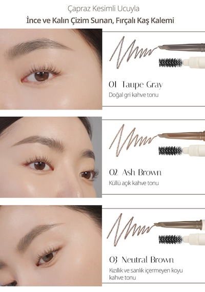 Clıo Sharp So Simple Brow Pencil 03 Neutral Brown