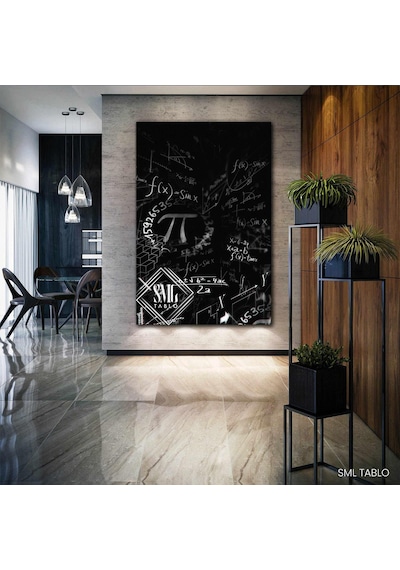 Pi Sayısı Matematik Formüller Dikey Kanvas Tablo 70x100 Cm