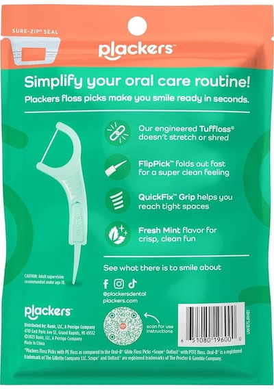 Plackers Micro Line Çatal Diş İpi Kürdanlı 90 Adet
