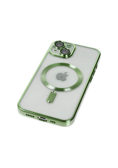Apple Uyumlu iPhone 14 Plus Kılıf Kross Magneticsafe Kapak - Koyu Yeşil 0.2M-Çok Renkli