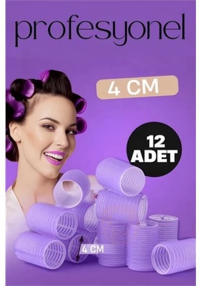 Mey İthalat 4 Cm Bigudi Saç Bigudisi Profesyonel 12 Adet