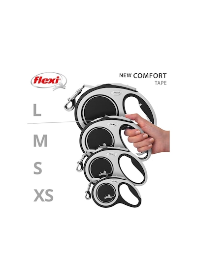 Flexi New Comfort M Beden Siyah 5mt Şerit Tasma Genel