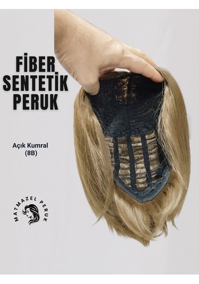 Kısa Sentetik Peruk Açık Kumral