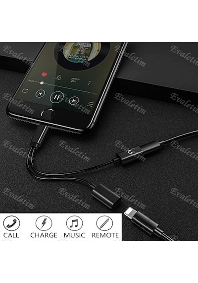 iOS Apple Uyumlu iPhone 7 8 X Plus Lightning Kulaklık Şarj Çoklayıcı 4313A