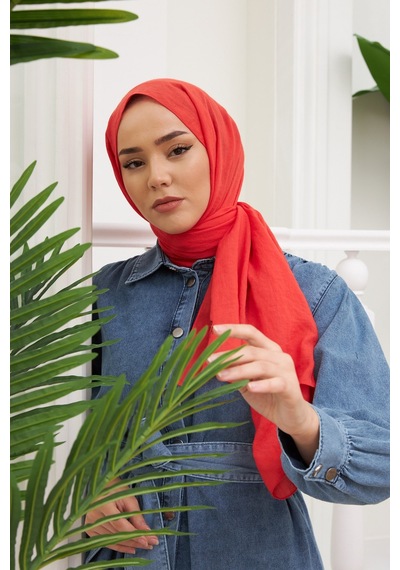 Silk Home Organik Jazz Şal 78003-16 Nar Çiçeği