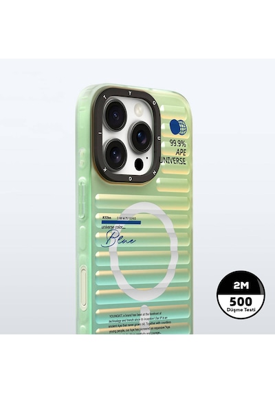 Apple iPhone 16 Pro Uyumlu Kılıf Magsafe Şarj Özellikli Youngkit Chameleon Serisi Kapak Mavi