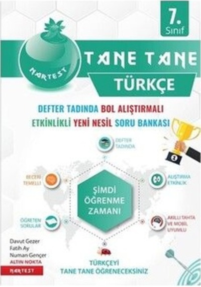 7. Sınıf Yeşil Tane Tane Türkçe Soru Bankası- Nartest