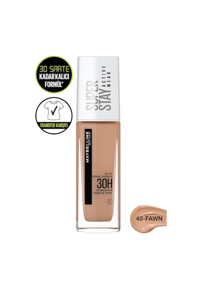 Maybelline New York Super Stay Active Wear 30H Fondöten 40 Fawn