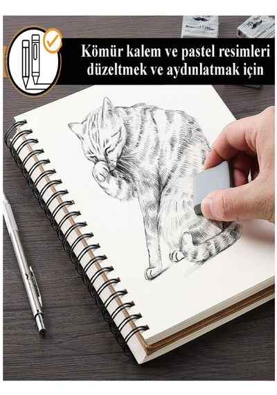 Renkli Hamur Silgi Kutulu 4 Adet Silka Hamur Silgi Çizim Silgisi Yoğrulabilir Silgi Plastik Kutulu Resim Sanatsal Silgi