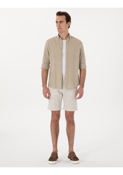 Pierre Cardin Erkek Bej Şort / Bermuda 50305289-vr011 Bej