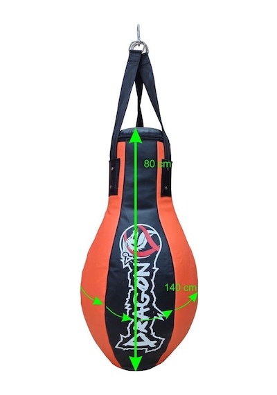 Dragondo 1068-p Pear Bag Kum Torbası 80x45 Cm Kick Boks Torbası Turuncu - Siyah