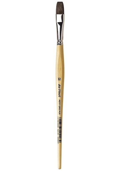 Da Vinci : Petit Gris Mix Düz Sulu Boya & Porselen Fırçası : Seri 991 : No:12
