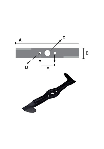 Bıçak 53Cm Husqvarna-Partner Yıldız Beşli Sol Cth200B/210/220/22