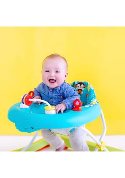Bright Starts, Saklama Amaçlı Kolay Katlanan Kıkırdatan Safari Yürüteç, 6 Aylık Ve Üzeri