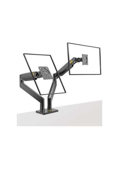 North Bayou Nb G32 Amortisörlü 22"-32" Profosyonel 2-15kg Çift Kol Monitör Standı Siyah