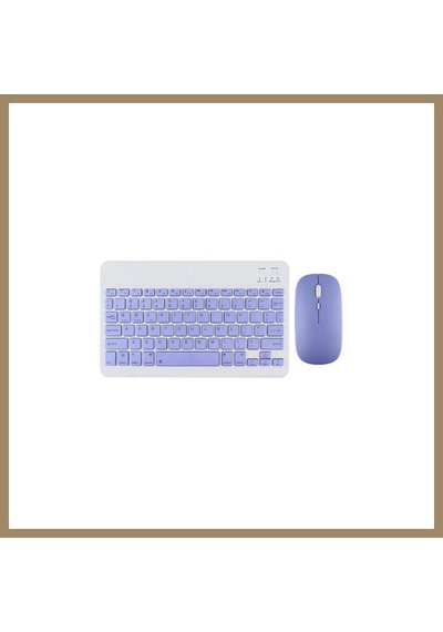 Bezos Kyb71 Kablosuz Türkçe Q Klavye Mouse Set - Lila 22 Diğer