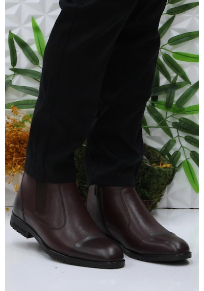Pierre Cardin 11925251 Kahve Fermuarlı Hakiki Deri Erkek Bot 001