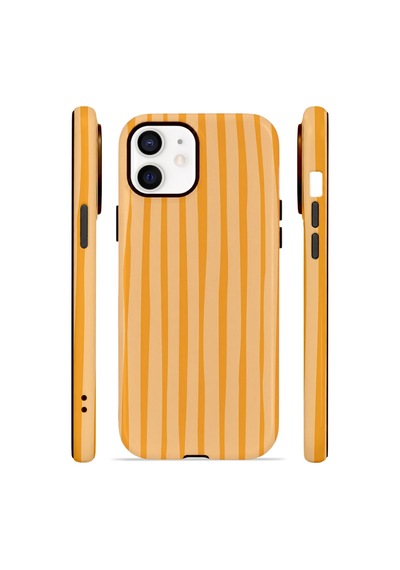 Apple iPhone Uyumlu 11 Vorian Çift Katmanlı Magsafe Kılıf Golden Hour Stripe
