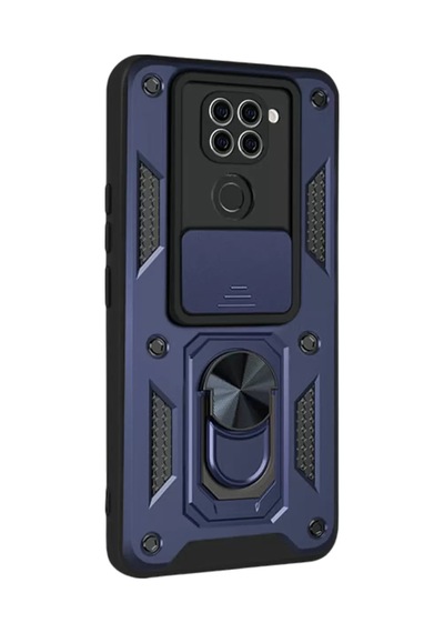 Xiaomi Redmi Note 9 4g Kılıf Pars Lens Yüzüklü Silikon - Lacivert Standart