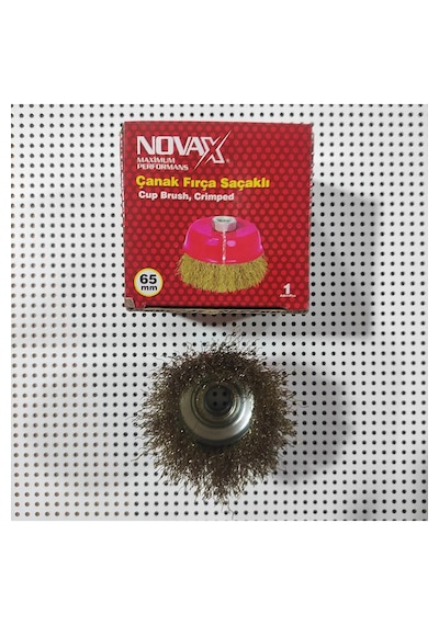Novax Çanaklı Fırça Saçaklı Daire Fırça Çanak Tip 65 Mm 1 Adet