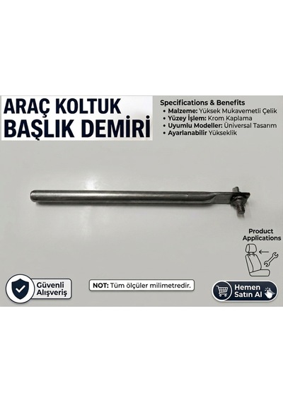 Araç Koltuk Başlık Demiri Diğer