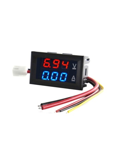 Kırmızı-mavi-yüksek Kaliteli Dc 100v 10a Voltmetre Ampermetre Mavi + Kırmızı Led Amp Çift Dijital Volt Metre Ölçer