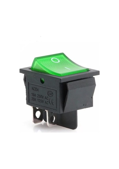 Ic-104 Geniş Yeşil Işıklı Anahtar On-Off 4P 10 Adet