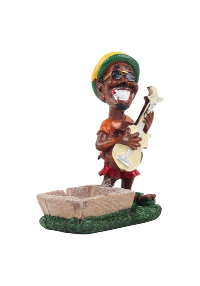 Jamaikalı Adam Reggae Figürlü Küllük Para Anahtar Kasesi Masaüstü Dekoratif Biblo Yeni Ev Hediyesi B