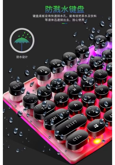 Rgb Işıklı Usb Kablolu Klavye Mouse Seti Ultra Slim Suya Dayanıklı Klavye Mause Seti Diğer