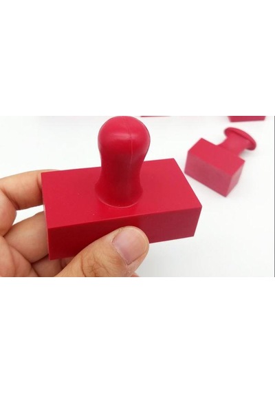 Mühür Kauçuk Alaşım Kırmızı Kaşe Dikdörtgen 17x35mm