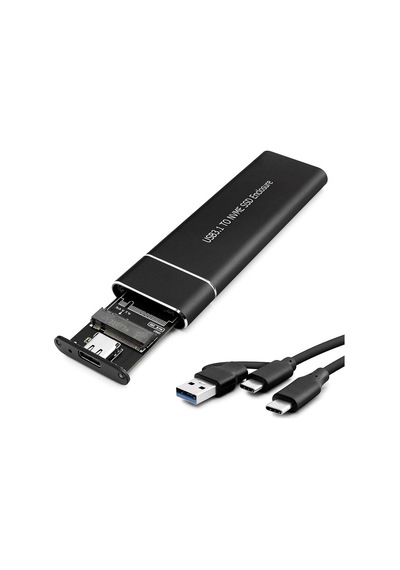 Ssd Kutu Type-c3.1 + Usb3.0 Nvme M2 Chıp Jms583 Siyah Hdx1768 Evimdeyokyok