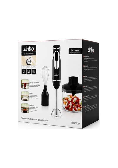 El Blender Seti 700 Ml Paslanmaz Çelik Bıçak 2 Hız