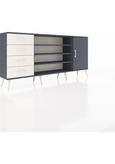 Arges Konsol 6 Raflı 4 Çekmeceli Tek Kapaklı 176x30x83 Antrasit-antrasit/aytaşı Antrasit/aytaşı Arges Konsol 6 Raflı 4 Çekmeceli Tek Kapaklı 176x30x83 Antrasit-antrasit/aytaşı Antrasit/aytaşı