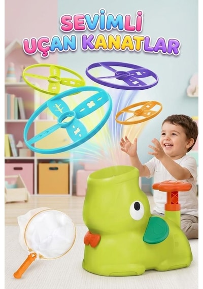 Uçan Kanatlar Eğitici Eğlenceli Dış Mekan Oyuncağı Koordinasyon Geliştirici Fırlatma Oyun Seti Yeşil