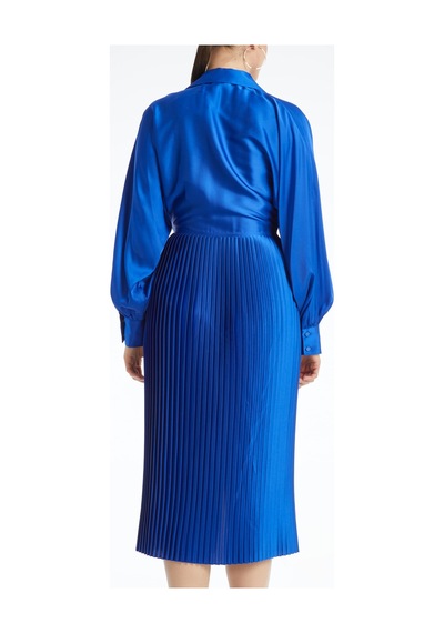Serpil Exclusive Kadın Piliseli Etekli Elbise - Modern Ve Şık - Günlük Ve Özel Davetler İçin Elbise Saks Serpil Exclusive Kadın Piliseli Etekli Elbise - Modern Ve Şık - Günlük Ve Özel Davetler İçin Elbise Saks