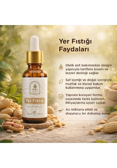 Yer Fıstığı Yağı 50 Ml %100 Doğal Besleyici & Dengeleyici