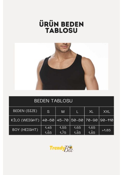 Cnt Erkek Premium Pamuklu Klasik Ribana Atlet 6'lı Paket Beyaz Beyaz