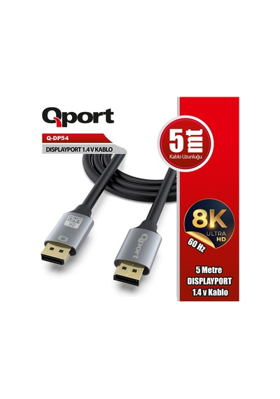 Qport Q-dp54 5metre 1.4v Dp Görüntü Kablosu-216337