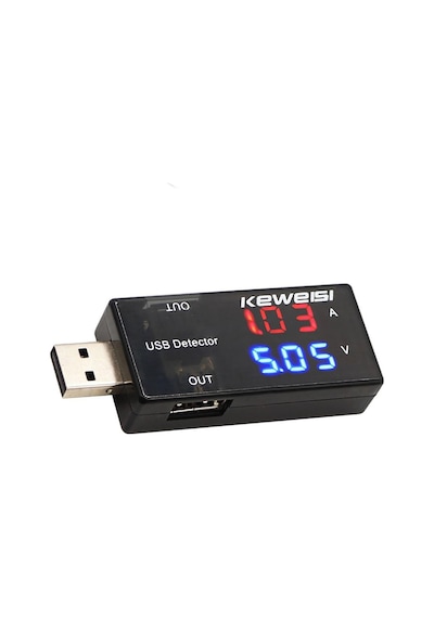Çift Usb Çıkışlı Voltmetre Ampermetre Akım Voltaj Izleyici Şarj Kws-10va