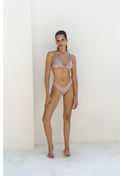Mai Collection Mai Studios Co. Bintang Ayarlanabilir Üçgen Lila Bikini Üstü Lila