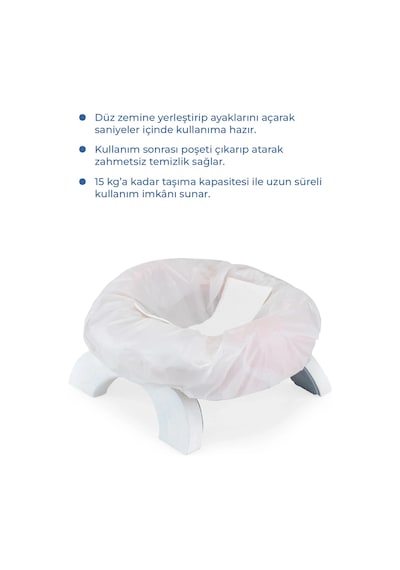 Babyjem Portatif Lazımlık + 5 Poşet  591 Yeni Soft Pembe