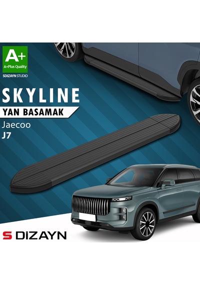 S-dizayn Jaecoo J7 Skyline Siyah Yan Basamak 183 Cm 2023 Üzeri A+ Kalite