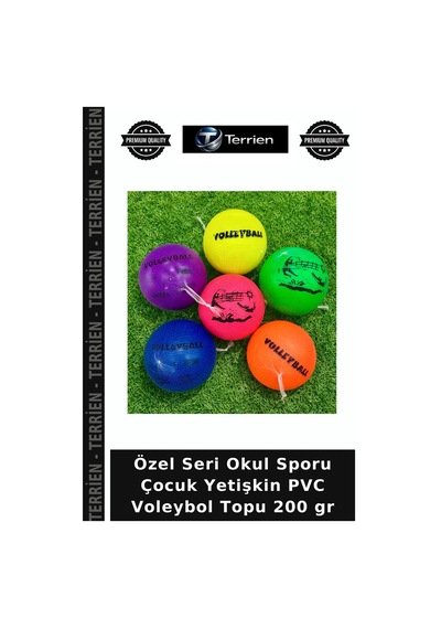Özel Seri Okul Sporu Çocuk Yetişkin Pvc Voleybol Topu 200 Gr Çok Renkli