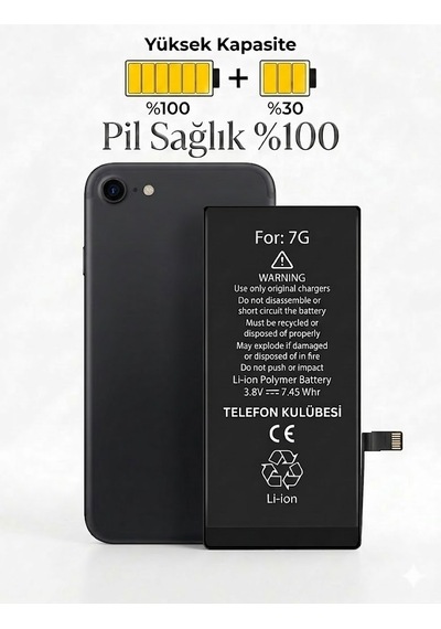 Apple iPhone 7 Uyumlu Batarya Pil Güçlendirilmiş + Tamir Seti